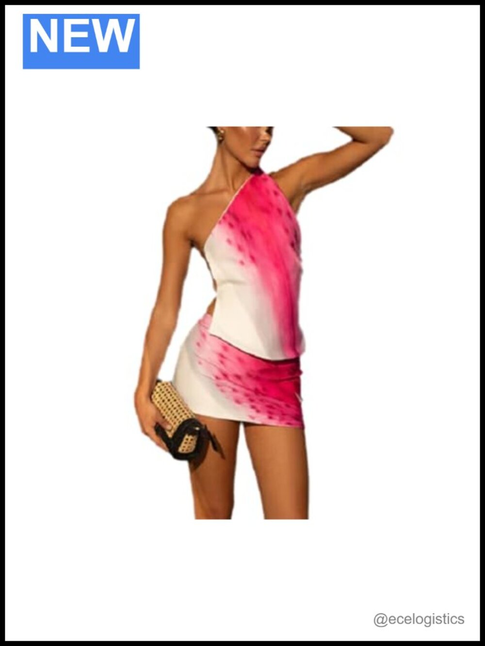2 Piece Skirt Set Women Y2K One Shoulder Backless Sexy Outfits Going Out